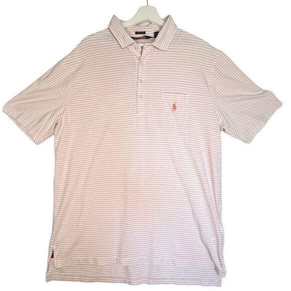 Polo Golf Ralph Lauren Cotton Stretch Lisle Striped Golf Polo Shirt Size XL - Picture 2 of 8